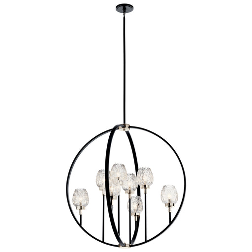 Kichler - 44240BK - Eight Light Chandelier - Moyra - Black