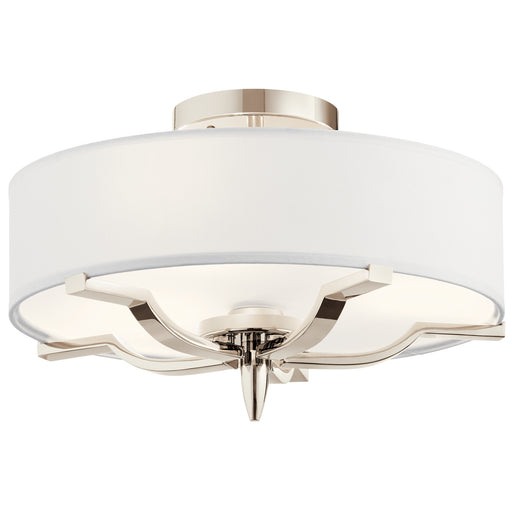 Kichler - 44314PN - Three Light Flush Mount - Kinsey - Polished Nickel