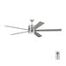 Generation Lighting. - 5VMR72BSD - 72" Ceiling Fan - Vision - Brushed Steel