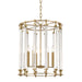 Hudson Valley - 2818-AGB - Six Light Pendant - Haddon - Aged Brass