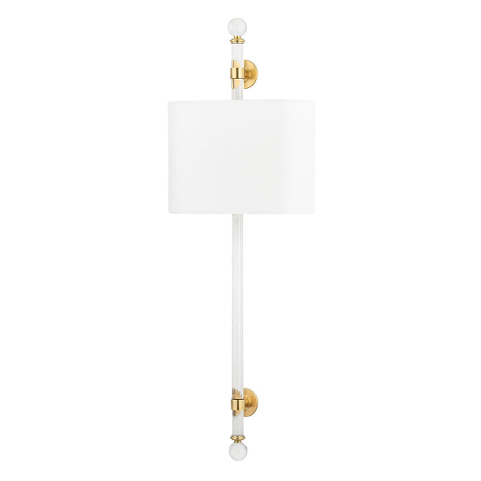 Hudson Valley - 6122-AGB - Two Light Wall Sconce - Wertham - Aged Brass