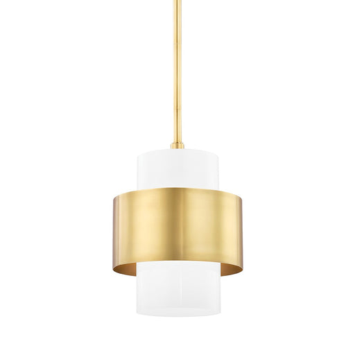 Hudson Valley - 8611-AGB - One Light Pendant - Corinth - Aged Brass