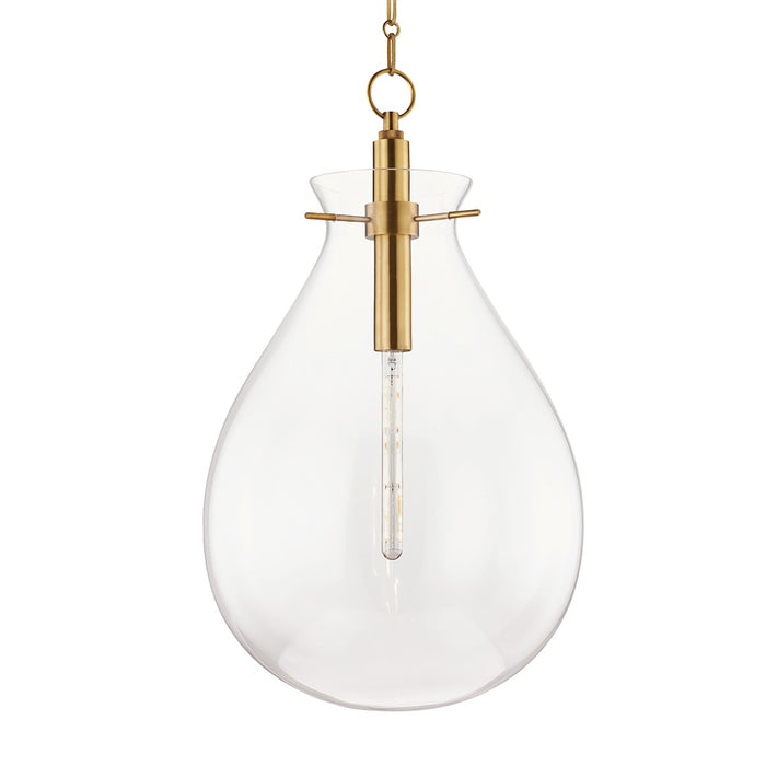 Hudson Valley - BKO103-AGB - LED Pendant - Ivy - Aged Brass