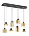 ET2 - E20867-75BKGLD - LED Pendant - Nob - Black / Gold