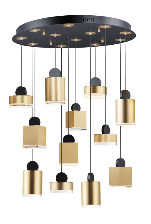 ET2 - E20869-75BKGLD - LED Pendant - Nob - Black / Gold