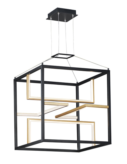 ET2 - E21224-BKGLD - LED Pendant - Chamber - Black / Gold