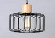 Maxim - 10068BKNWD - One Light Pendant - Bjorn - Black / Natural Wood