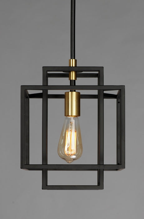 Maxim - 10246BKSBR - One Light Pendant - Liner - Black / Satin Brass