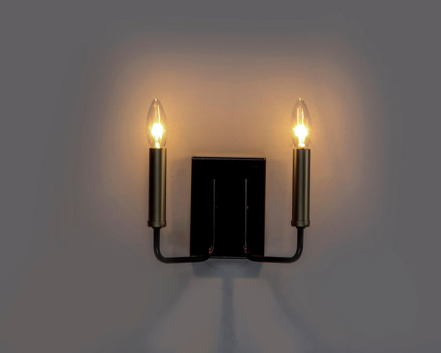 Maxim - 10252BKGLD - Two Light Wall Sconce - Sullivan - Black / Gold