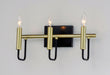 Maxim - 10253BKGLD - Three Light Bath Vanity - Sullivan - Black / Gold