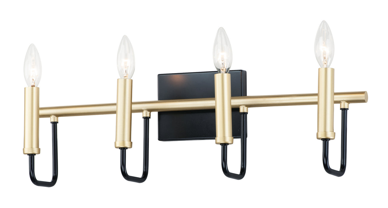 Maxim - 10254BKGLD - Four Light Wall Sconce - Sullivan - Black / Gold