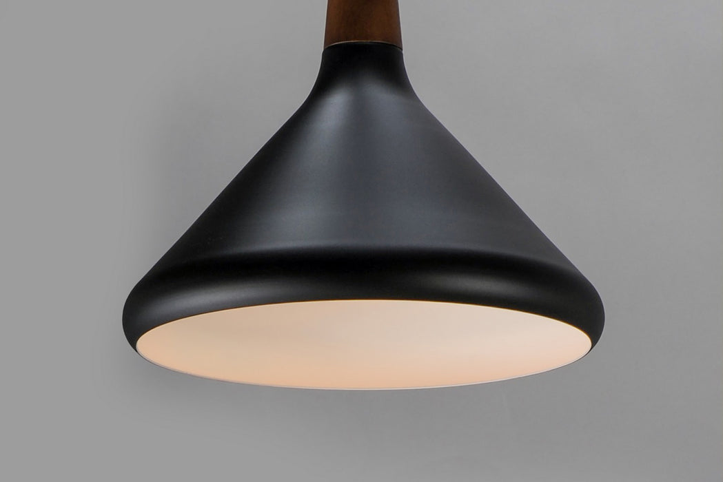 Maxim - 11350WNBK - One Light Pendant - Nordic - Walnut / Black