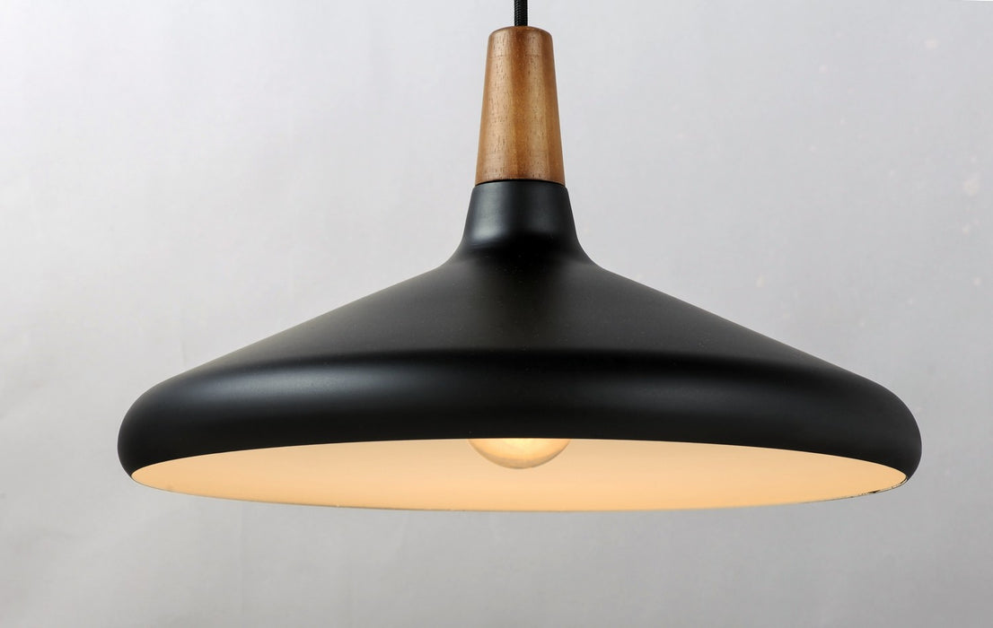 Maxim - 11354WNBK - One Light Pendant - Nordic - Walnut / Black