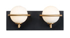 Maxim - 21602SWBKGLD - LED Bath Vanity - Revolve - Black / Gold