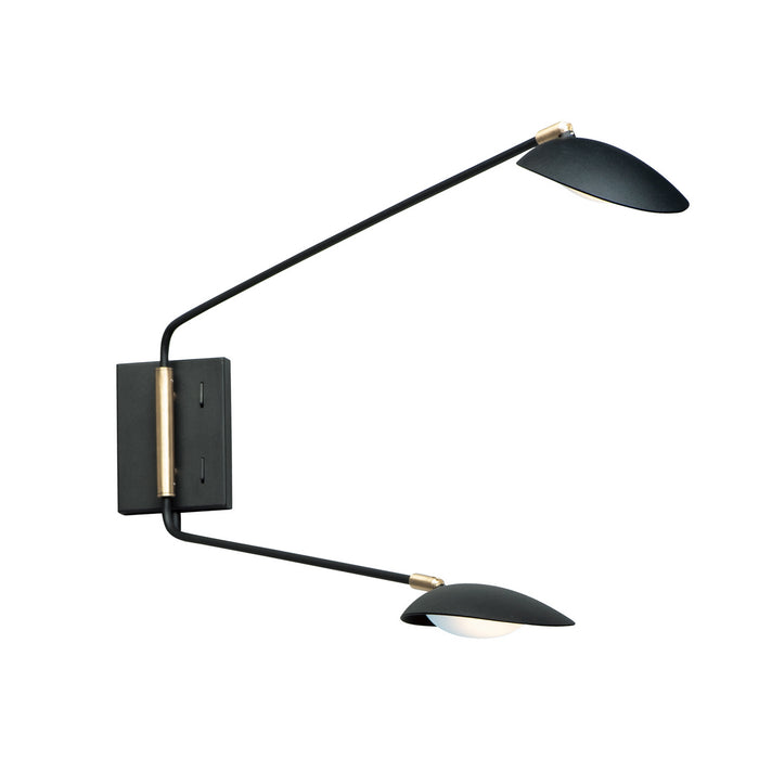 Maxim - 21692BKSBR - LED Wall Sconce - Scan - Black / Satin Brass