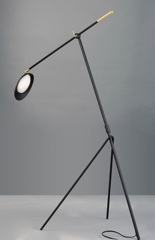 Maxim - 21694BKSBR - LED Floor Lamp - Scan - Black / Satin Brass