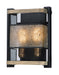 Maxim - 27562BKBWAB - Two Light Wall Sconce - Boundry - Black / Barn Wood / Antique Brass