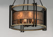 Maxim - 27565BKBWAB - Six Light Chandelier - Boundry - Black / Barn Wood / Antique Brass