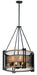 Maxim - 27565BKBWAB - Six Light Chandelier - Boundry - Black / Barn Wood / Antique Brass