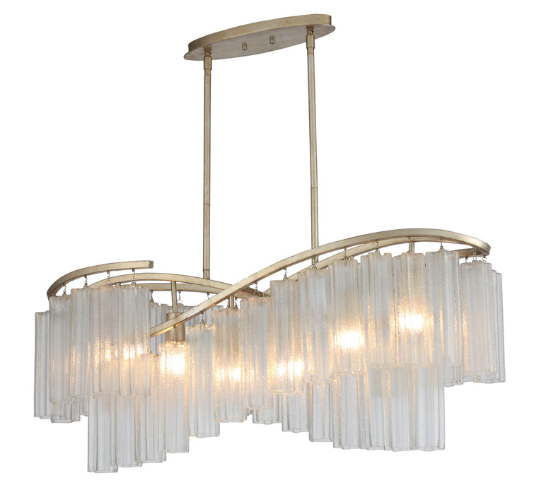 Maxim - 39579WFLGS - Six Light Linear Chandelier - Victoria - Golden Silver