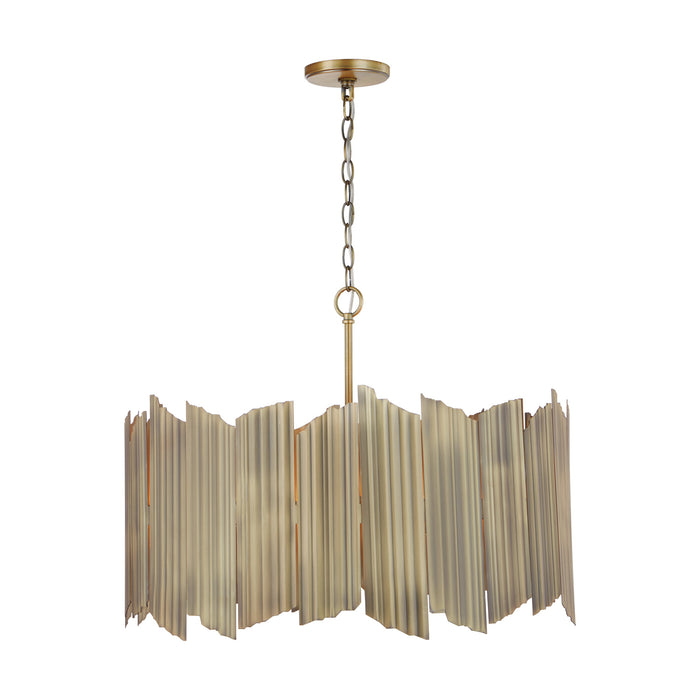 Capital Lighting - 333441AD - Four Light Pendant - Xavier - Aged Brass