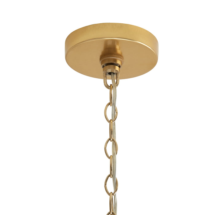 Capital Lighting - 335641GB - Four Light Pendant - Barrow - Galvanized Black and True Brass