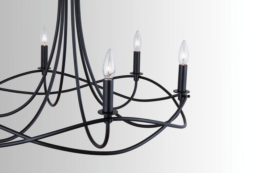 Capital Lighting - 431661MB - Six Light Chandelier - Sonnet - Matte Black