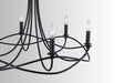 Capital Lighting - 431661MB - Six Light Chandelier - Sonnet - Matte Black