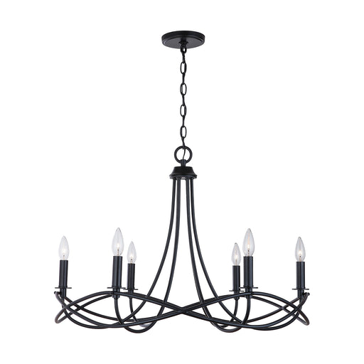 Capital Lighting - 431661MB - Six Light Chandelier - Sonnet - Matte Black