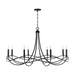 Capital Lighting - 431681MB - Eight Light Chandelier - Sonnet - Matte Black