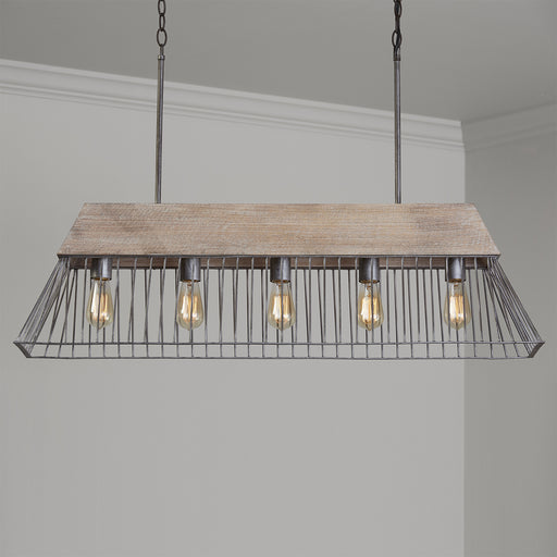 Capital Lighting - 835051UW - Five Light Island Pendant - Russell - Urban Wash