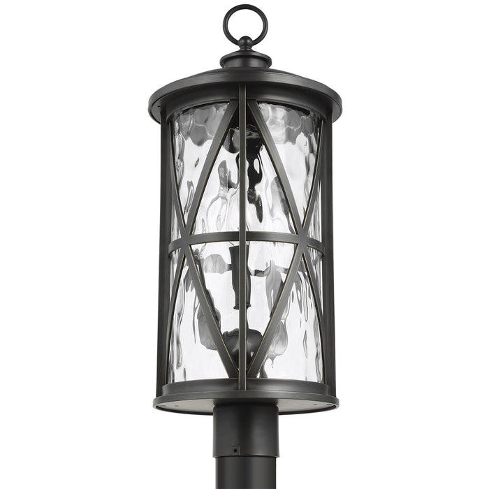 Generation Lighting. - OL15207ANBZ - Three Light Outdoor Post Lantern - Millbrooke - Antique Bronze