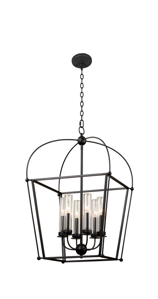 Kalco - 409352BM - Six Light Outdoor Pendant - Sutter - Smooth Matte Black