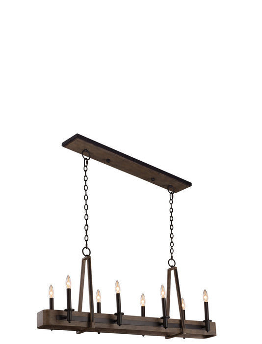 Kalco - 508961SZ - Eight Light Island Pendant - Duluth - Satin Bronze