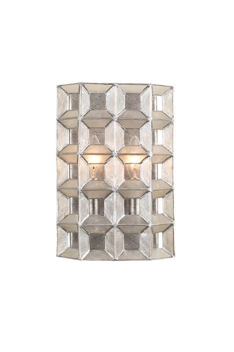 Kalco - 509120OSL - Two Light Wall Sconce - Prado - Oxidized Silver Leaf