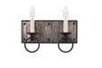 Kalco - 509232BI - Two Light Bath - Laramie - Black Iron