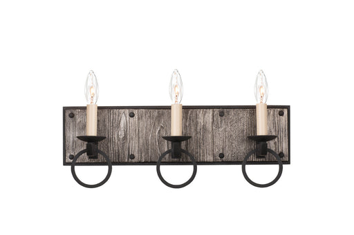 Kalco - 509233BI - Three Light Bath - Laramie - Black Iron