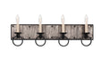 Kalco - 509234BI - Four Light Bath - Laramie - Black Iron