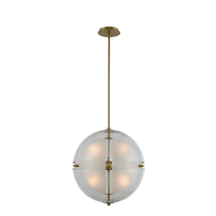 Kalco - 509752WB - LED Pendant - Sussex - Winter Brass