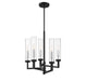 Savoy House - 1-2135-5-67 - Five Light Chandelier - Folsom - Matte Black with Polished Chrome Accents