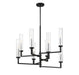 Savoy House - 1-2139-8-67 - Eight Light Chandelier - Folsom - Matte Black with Polished Chrome Accents