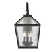 Savoy House - 5-101-BK - Three Light Wall Lantern - Woodstock - Black