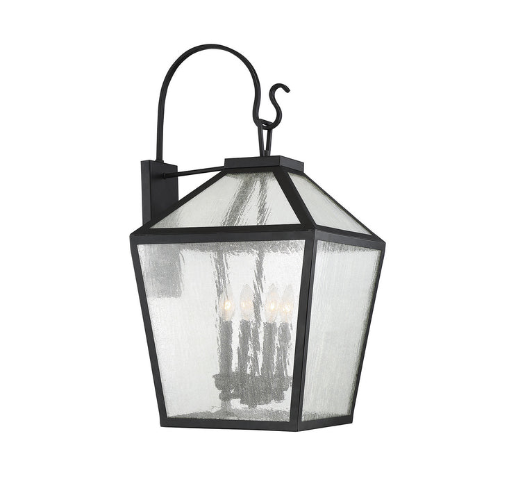 Savoy House - 5-102-BK - Four Light Outdoor Wall Lantern - Woodstock - Black