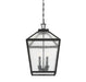 Savoy House - 5-104-BK - Four Light Outdoor Hanging Lantern - Woodstock - Black