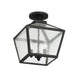 Savoy House - 5-105-BK - Three Light Flush Mount - Woodstock - Black