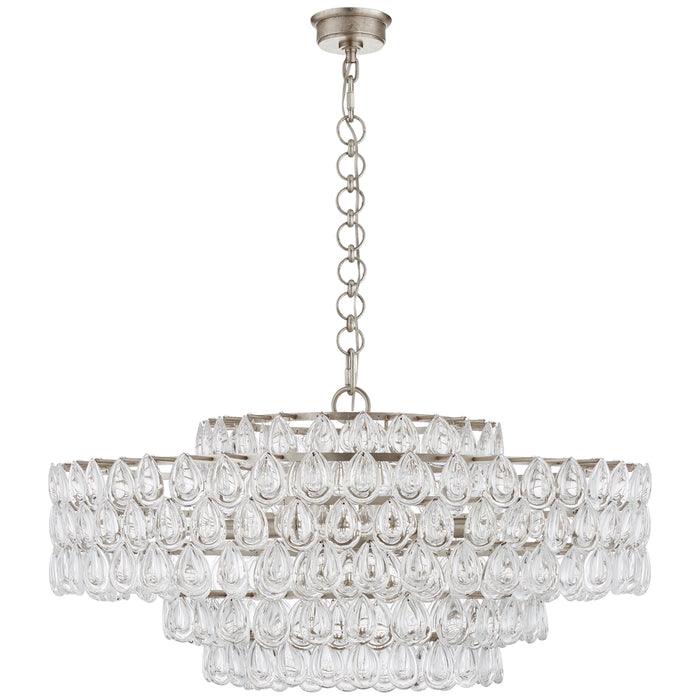 Visual Comfort Signature - ARN 5174BSL-CG - 12 Light Chandelier - Liscia - Burnished Silver Leaf