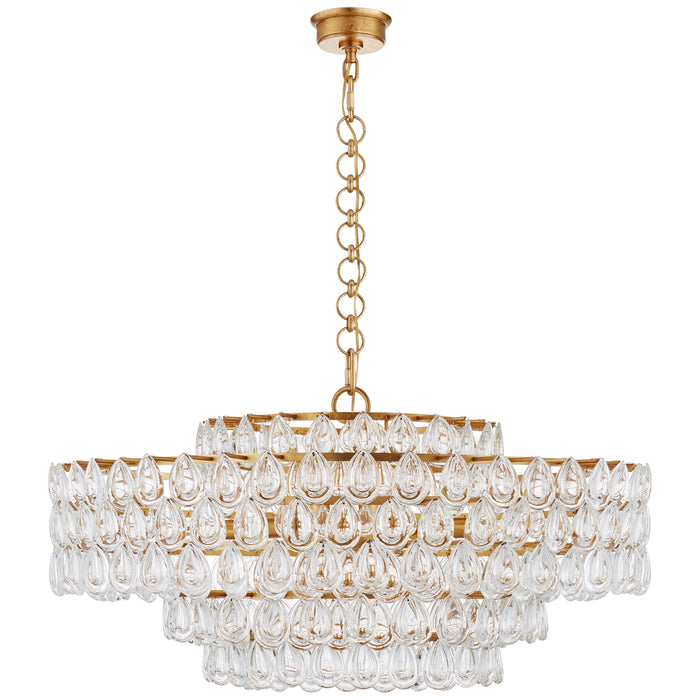 Visual Comfort Signature - ARN 5174G-CG - 12 Light Chandelier - Liscia - Gild