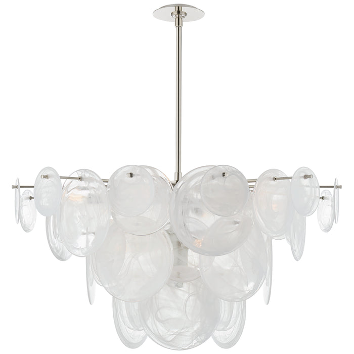 Visual Comfort Signature - ARN 5450PN-WSG - Nine Light Chandelier - Loire - Polished Nickel