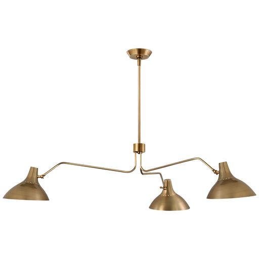 Visual Comfort Signature - ARN 5006HAB - Three Light Chandelier - Charlton - Hand-Rubbed Antique Brass