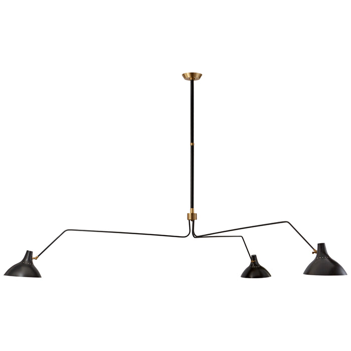 Visual Comfort Signature - ARN 5007BLK - Three Light Chandelier - Charlton - Black